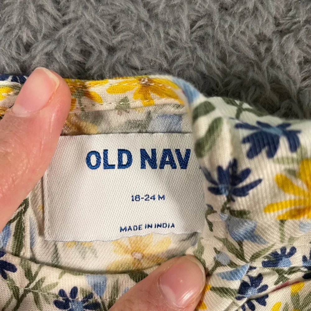 NWT Old Navy Floral‎ Ruffle-Trim Tunic Size 18-24 Months Multicolor Spring